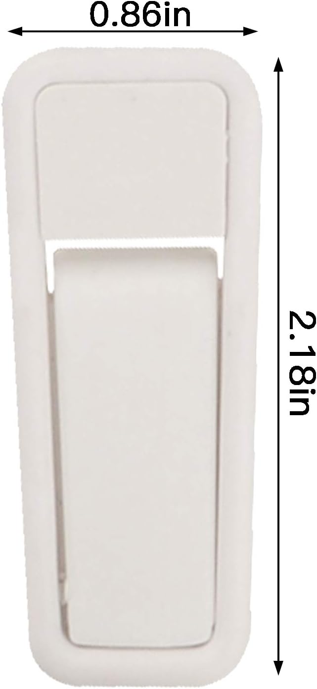 ONE250 Premium Heavy Duty ABS Plastic Slim-line Hanger Set of Finger Clips for Velvet Hangers - 20 Pack (White)