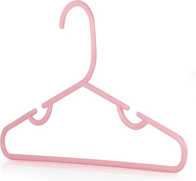 HANGERWORLD Kid's Hangers for Baby Nursery and Children's Closet Clothes Storage (20 Pack, Pink)