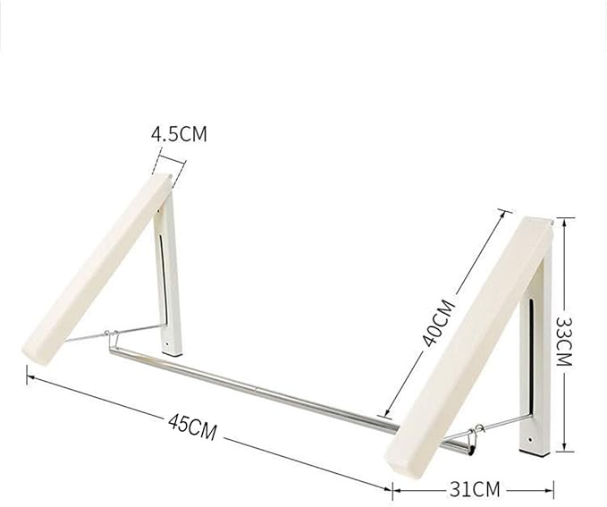 Retractable Clothes Rack Hangers, Folding Coat Hanger Stainless Steel, Foldable Clothes Drying Rack Wall Mounted Space-Saving Wall Mount Cloth Rod Retractable for Bathroom Balcony Wardrobe Kitchen