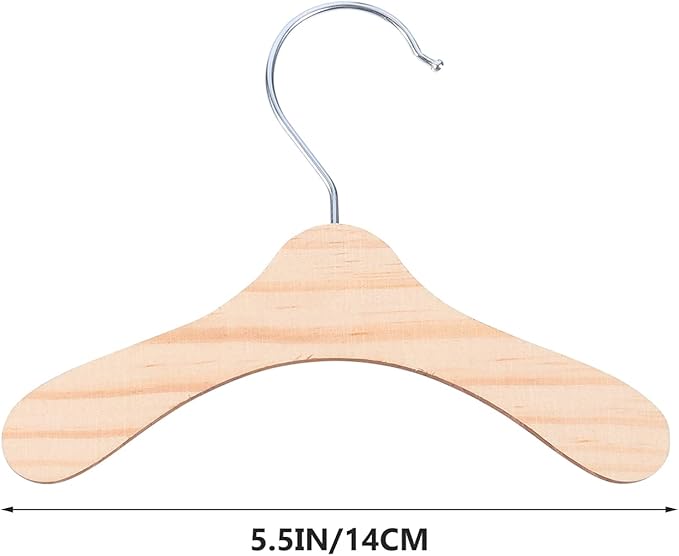 Dog Clothes Hangers:Wooden Pet Clothes Hangers Small Clothing Holder for Pet Dog Cat Clothes Organizer