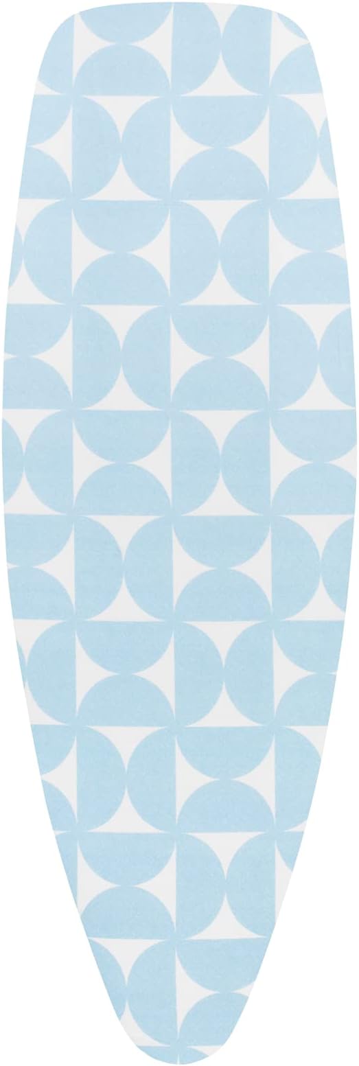 Brabantia Size D (53 x 18 inches) Replacement Ironing Board Cover with Durable Foam Layer (Fresh Breeze) Easy-Fit, 100% Cotton