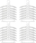 24 Pack Adjustable Baby Clothes Hangers for Closet, Sturdy Heavy Plastic Onesie Organizer for Infant Newborn Toddler, Expandable & Stackable Kids Children’s Outfit Hangers, 11”-14”, White