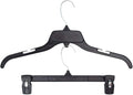 HangOn Shirt & Pants Hangers Combo Set Recycled Plastic, Black, 17 Inch & 12 Inch, 15 Each 30 Total