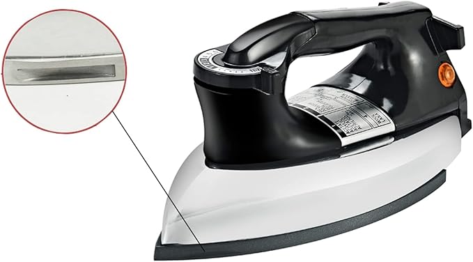 Dry Iron, No Steam No Holes, 9 Ft Cord, Non-Stick Soleplate, Overheat Safety Protection, Professional Electric Iron for Clothes & Industrial (Heavyweight （2.2kg))