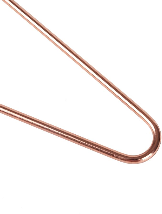 Quality Hangers Rose Gold Sturdy Metal Hangers - 17 Inch Copper Clothes Hangers for Jackets Shirts Dresses Heavy Duty Suit Hangers - 30 Pack