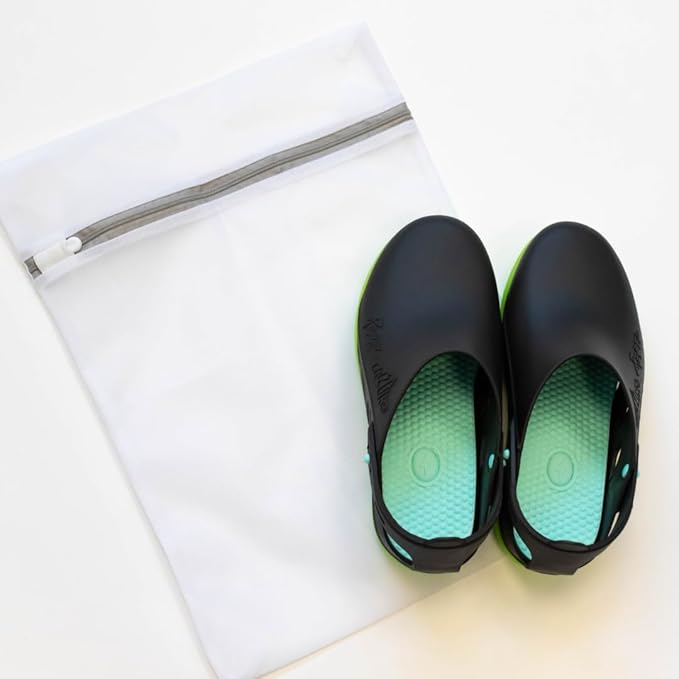 CALZURO Laundry Bag for Clogs - Designed for All Calzuro Footwear, Fine Mesh Material, Durable Zipper Closure with Cover for Snag Prevention, Gentle Wash, Protects Shoes and Clothes in Washing Machine