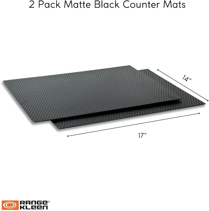 Black Counter/Table Protector Mat - 14 x 17 Inches - 2 Pack by Range Kleen