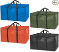 ClearSpace Heavy Duty Moving Bags or Storage Bags – Storage Bins with Lids, Large Moving Boxes with Backpack Straps & Zippers,– Packing Box & Moving Supplies for College Dorm, 4 Pack