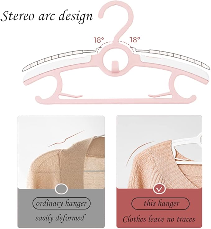 Baby Hangers 20 Pieces 11“-14‘’ Retractable Non-Slip Adjustable Multifunctional Children's Hanger, Children Coat Hanger for Clothes, Toddler Kids Child