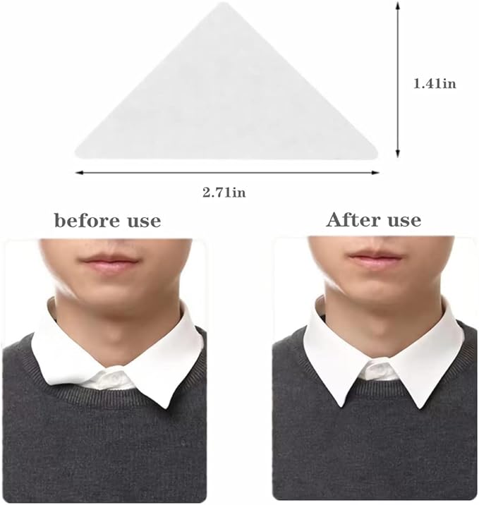 120pcs Thickened PVC Collar Anti-Warping Edge Shaper - Collar Extenders, No Curl Collar Shirt Collar Stays for Collar Stays (60 Pcs)