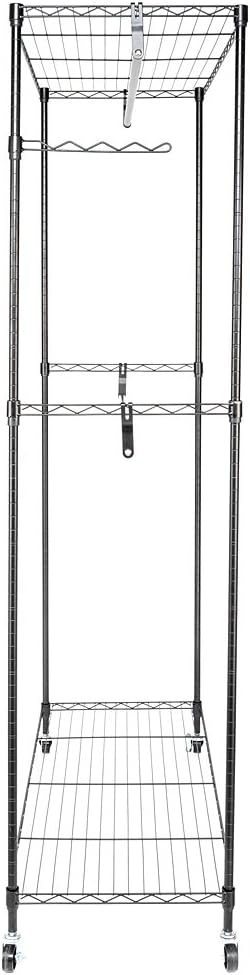 Savins gt1-zj Closet Organizer Garment Rack Clothes Hanger Home Shelf Heavy Duty Furniture