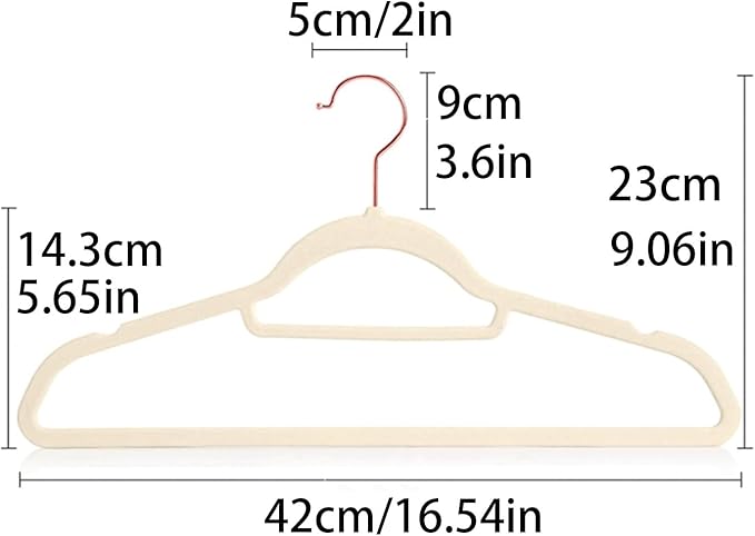 Velvet Hangers,Felt Hangers,Non-Slip Clothes Hanger, Multifunctional Space Saving Clothes Hangers for Wedding Dress & Dress Clothes(Brown 2,50pcs)
