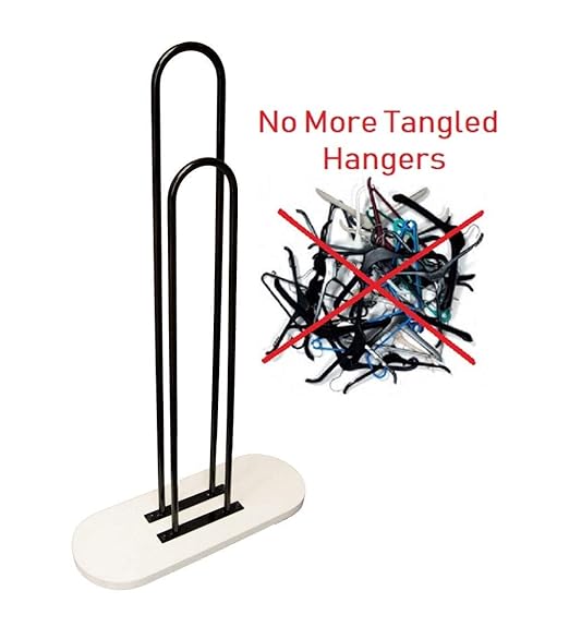 NAHANCO 101W-WD Deluxe Wood Hanger Stacker, White, Pack of 1