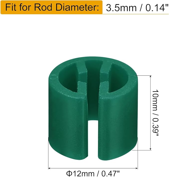 uxcell 150pcs Clothes Hanger Markers Blank Tags, Fit 3.5mm Rod Garment Size Hanger Clips Garment Color Coding Label for Clothing Hangers, Deep Green