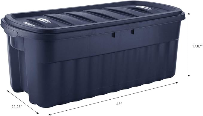Rubbermaid 50 Gallon Roughneck️ Storage Tote Durable, Reusable, Plastic Storage Bin