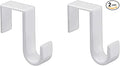 1st Choice Over The Door Hooks Hangers, Laundry Hanger White Plastic 2 Pack Coats Towels Clothes,White