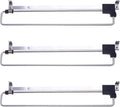 ABOOFAN 3pcs Retractable Wardrobe Clothes Hanger Closet Rod Stainless Steel Sliding Clothes Rack for Pants Scarves Skirts Coat Space Saving Storage 9.84 x 4.84 x 2.44 Inches
