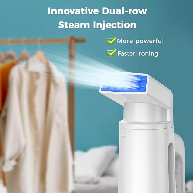 Steamer for Clothes, 700W Travel Handheld Light Steamer with 180ml Water Tank, Compact & Portable, Travel College Dorm Home Essentials Garment Steamer, White, GY168 (Only for 120V)
