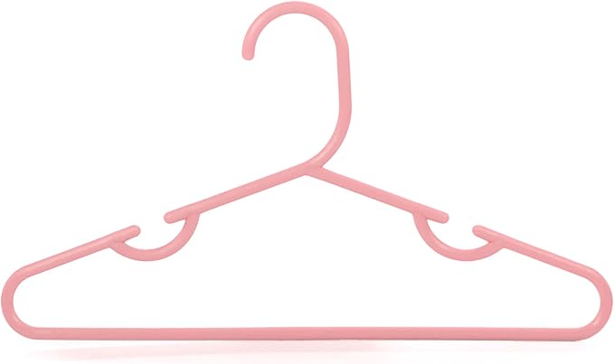 HANGERWORLD Kid's Hangers for Baby Nursery and Children's Closet Clothes Storage (20 Pack, Pink)