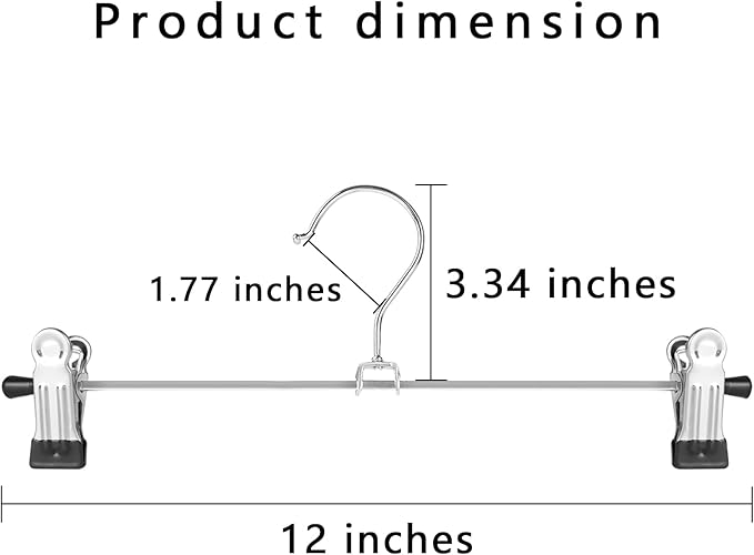 GoodtoU Pants Hangers with Clips, 30 Pack, Non-Slip Rubber Tips, Slim Space-Saving Hangers Trouser Shorts Jeans Adjustable for Men Women Apartment Dorm Organizer