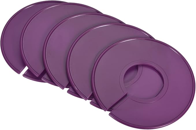 PATIKIL Clothes Dividers 20 Pack Blank Clothing Rack Size Sorting Reusable Wardrobe Round Hanger Separator, Purple