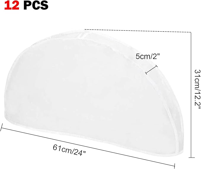 12PCS PEVA Garment Shoulder Covers for Clothes, Breathable Protective Shoulder Cover, Clear Hanging Garment Protectors Dust Covers for Suit, Jackets, Coats, Dress Closet Storage