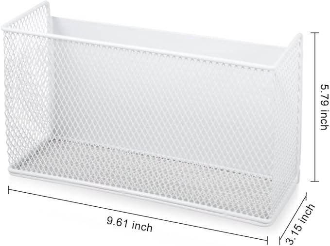 Picowe Magnetic Shelf for Fridge, Aluminum Foil & Plastic Wrap Holder Organizer for Refrigerator, Magnetic Laundry Organizer for Washer /Dryer, Fridge & Small Spaces (White)