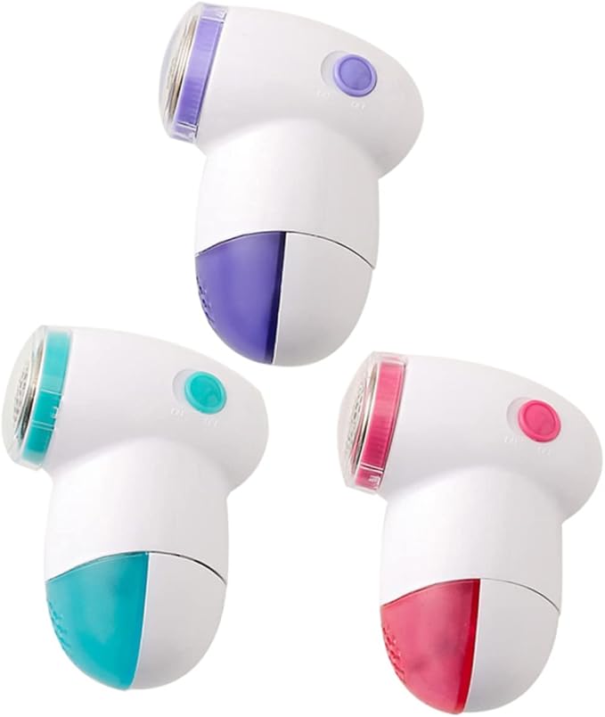 3Pcs Electric Lint Remover Hair Trimmers Assorted Colors Multi Functional Shavers for Clothes Sweater Fuzz Depiller Shaver