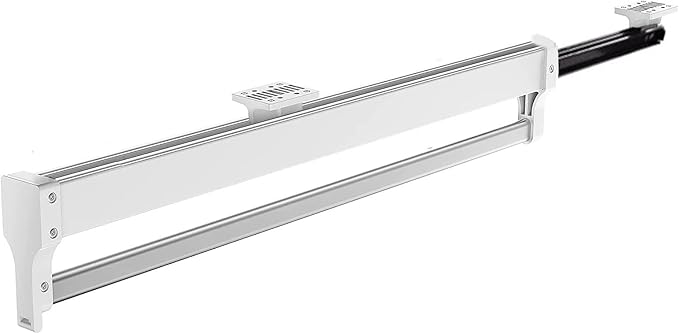 Pull-Out Clothes Hanger Rail for Closet Organizer - White, 70cm/27.56in