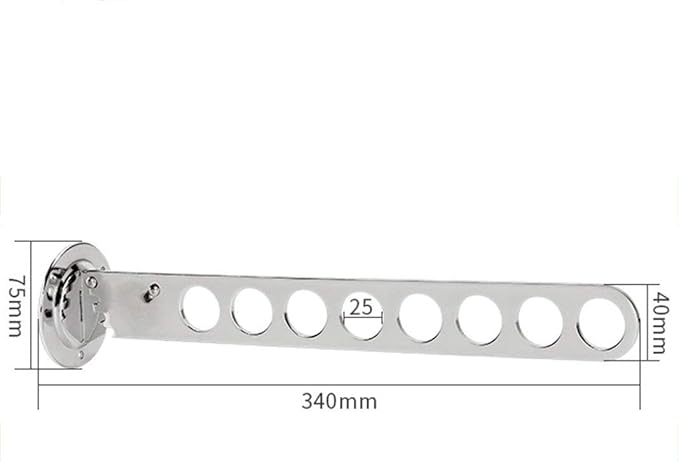 Wall Mounted Rack Laundry Room Clothes Hanger Wall Mounted Clothes Rack with Swing Arm Stainless Steel Clothes Hooks Laundry Hanger Dryer Rack Folding Hanger Retractable Clothes Rack