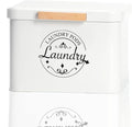 Laundry Pods Holder with Hinged Lid, Farmhouse Space-Saving Metal Container for Laundry Room Decor Organization and Storage, Detergent Dispenser for Efficient Laundry Room Use(Cream)