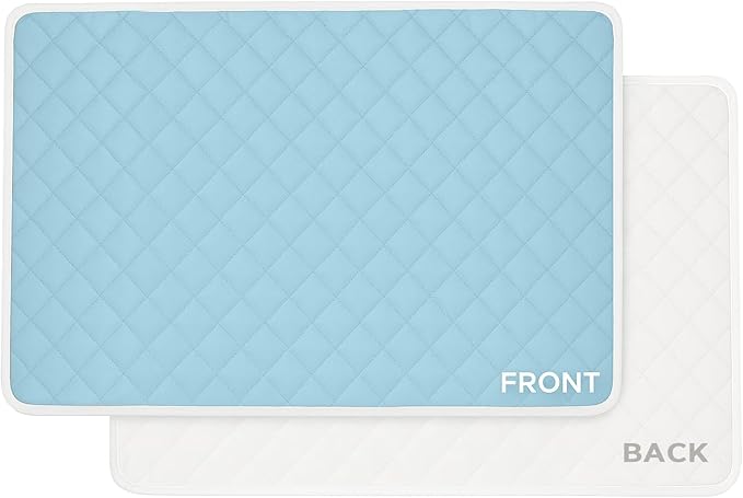 HOLDN’ STORAGE Ironing mat, Magnetic Laundry mat, 28.25” x 19”, Blue, Quilted, Washer and Dryer Countertop, Ironing pad