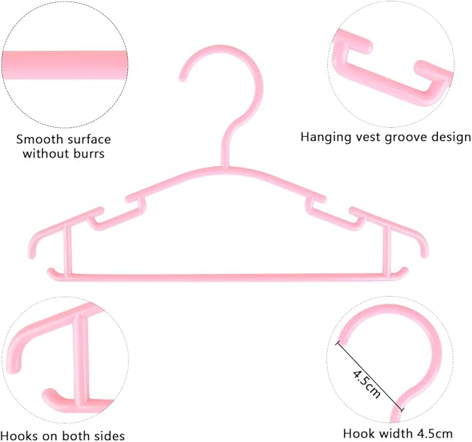 GoodtoU Kids Hangers Clothing Kids Plastic Hanger Bulk 60 Pack Toddler Clothes Hangers Infant Toddler Hanger for Closet
