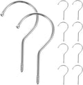 GLEAVI DIY Hanger Hooks 10pcs Heavy Duty Screw-in Hooks Home Clothing Hanger Accessories Smooth Surface No Scratch