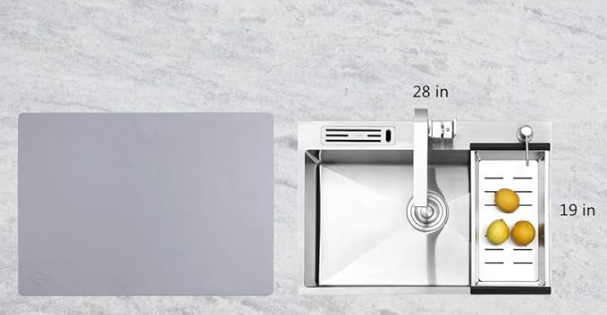 20"x28", Supmat XXL, Super Versatile Extra Large and Thick Heat Resistant Silicone Mat, Counter Mat, (Light Gray)