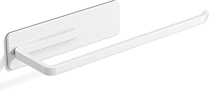 Heavy-Duty Magnetic Paper Towel Holder Fits Jumbo Rolls, White, Suitable for Kitchens, RVs, Washing Machines, BBQ Carts