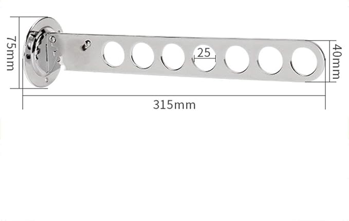 Drying Rack Clothing Foldable for Laundry Room with Swing Arm Holder, Wall Mounted Clothes Drying Organizer Rack Garment Hooks Aluminium Retractable Folding Indoor Wall Mounted Hanger Space Saver