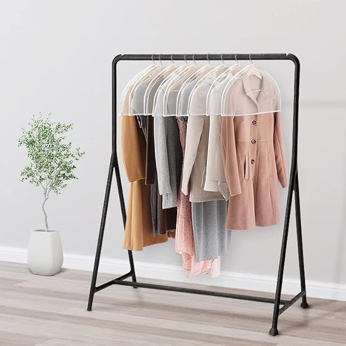 15 Pack Clear Shoulder Covers Clothes Suit Protectors Breathable Garment Dust Covers Clothes Plastic Garment Bags for Closet Storage Coats Jackets Dress Closet Storage (15)