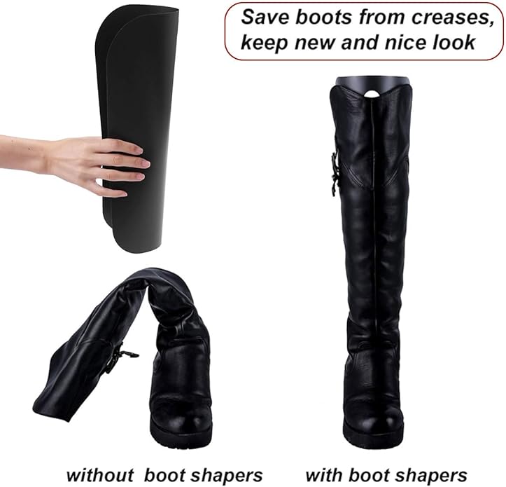 YMKWZBoot Shaper Shape Form Inserts Tall Boot Support Reusable Boot Stand Holder Inserts Pads Boot Tree Shaft for Men Women
