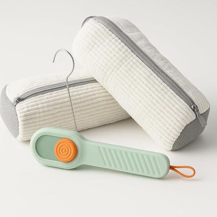 XXL Shoe Washing Machine Bag Set with Brush and Hanger, White Mesh Laundry Bags for Sneakers, 2 Pack