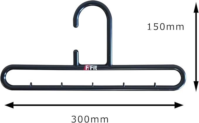 Shinko Hanger Tie Hanger (Includes 20 Hooks), Black