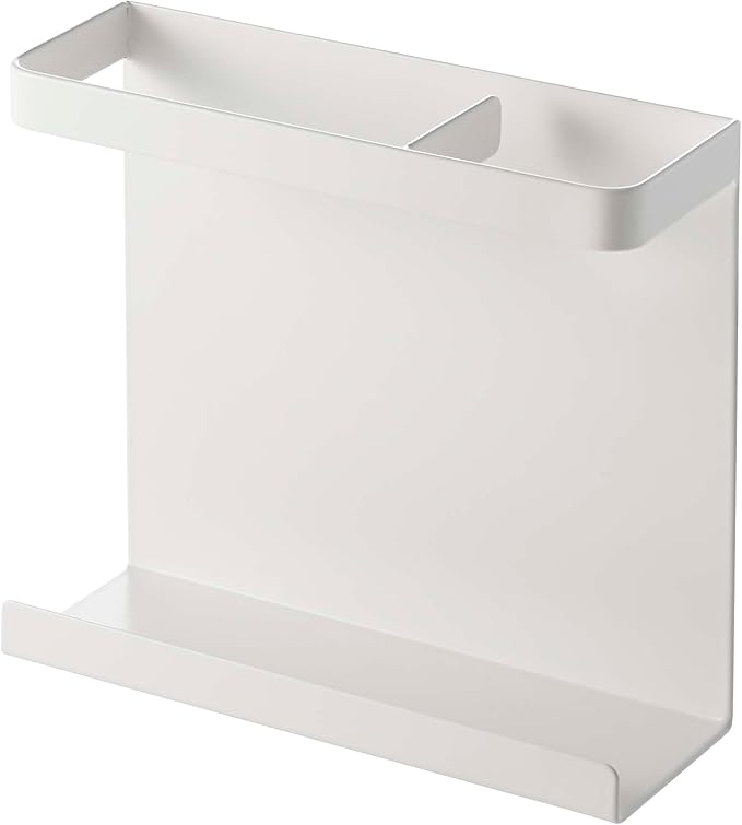 YAMAZAKI Home Plate Magnet Wrap Or Aluminim Foil Holder - Kitchen Storage, Magnetic Organizer - Steel