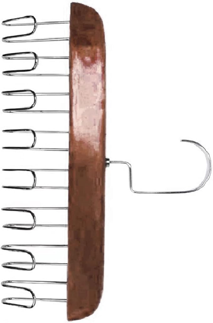 Hanger Hooks, Multi Hook Hanger Stainless Steel Closet Organization Multi Hanger with 8 Hooks Hangers Space Saver Hangers for Clothes Bra Storage (Dark Brown)