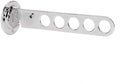 Silver Wall Mount Clothes Hanger, Folding Stainless Steel Clothing Multiple Hook Wardrobe Hanging, Metal Clothes Rack Wall Coat Hooks with Swing Arm Holder for Laundry Room Bathroom Bedroom Kitchen