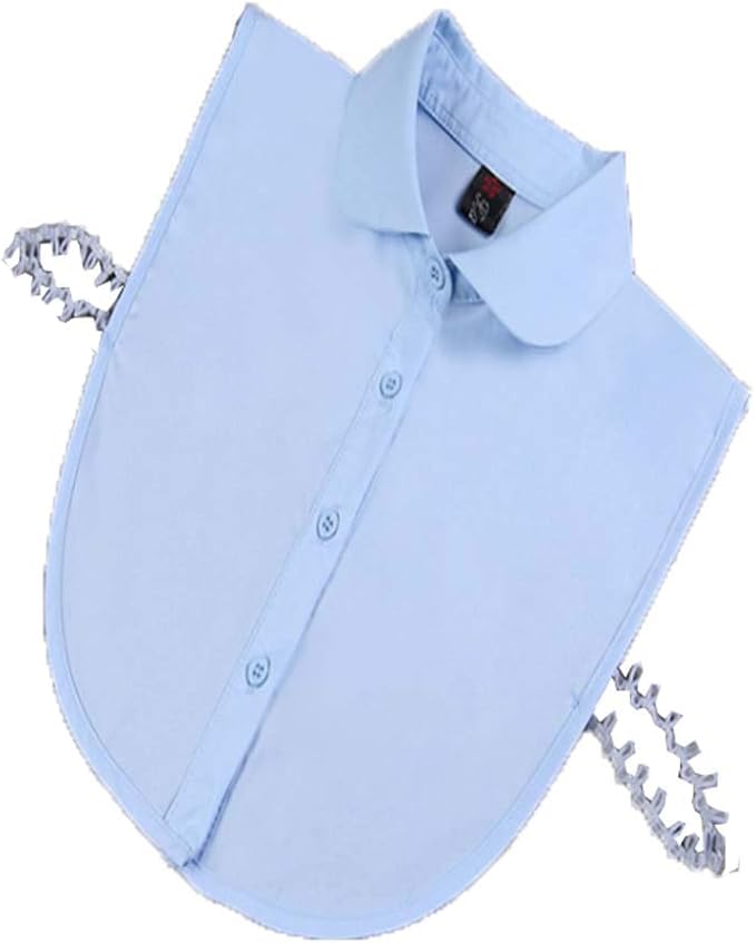 YEKEYI Lady Half Shirt Blouse - Detachable Collar Dickey for Women