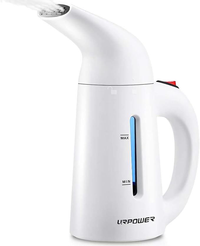 URPOWER Updated 180ml Steamer for Clothes, 7-in-1 Portable Handheld Garment Steamer, Fast Heat-up Clothes Steamer, Travel Steamer, High Capacity Fabric Steamer for Home and Travel
