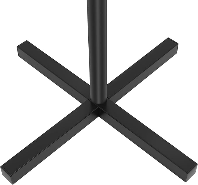 TFCFL Metal Coat Rack Stand with 7 Hooks, Freestanding, Nordic Style, for Coats, Clothes, Hats, Shoes, Umbrella, Purse - Black