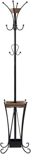 Artesa Coat Rack With Umbrella Stand And Removable Tray, Black - 5215210