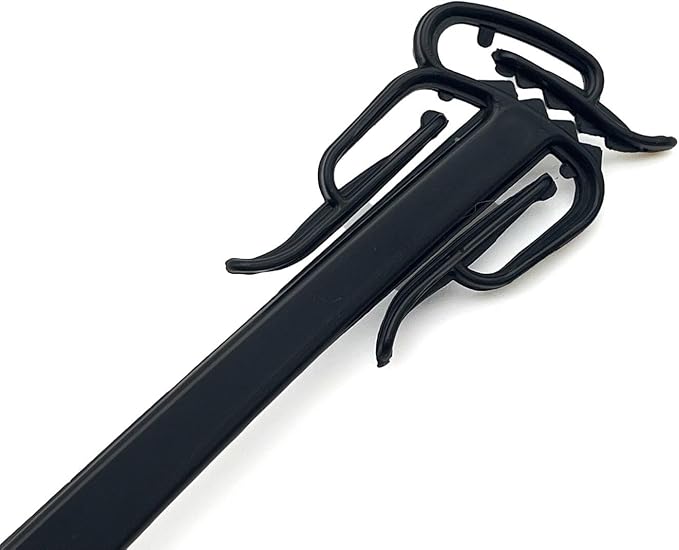NAHANCO Intimate Apparel Molded Hanger with Delicate Shoulder Clips - 10" Polystyrene, Black (Pack of 100)