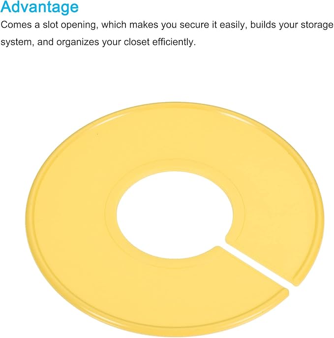 PATIKIL Clothes Dividers 20 Pack Blank Clothing Rack Size Sorting Reusable Wardrobe Round Hanger Separator, Yellow